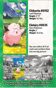 Pokémon TCG: Ascended Heroes Clefairy & Chikorita Mini Tin (2 Booster Packs + Sticker + Art Card) - Mega Evolution 2026 - view 4