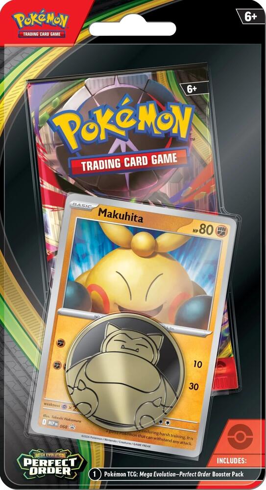 Pokémon TCG: Perfect Order Single Booster Pack Blister (1 Booster Pack + Makuhita Promo + Snorlax Coin)