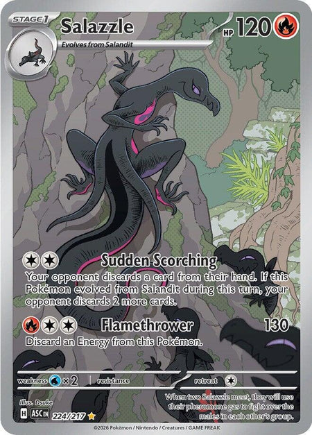 Salazzle #224/217 HOLO IR - Ascended Heroes Mega Evolution Pokemon 2025