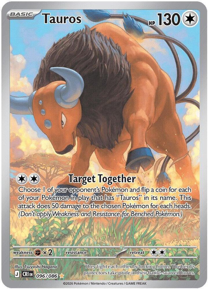 Tauros 096/086 Illustration Rare - Chaos Rising