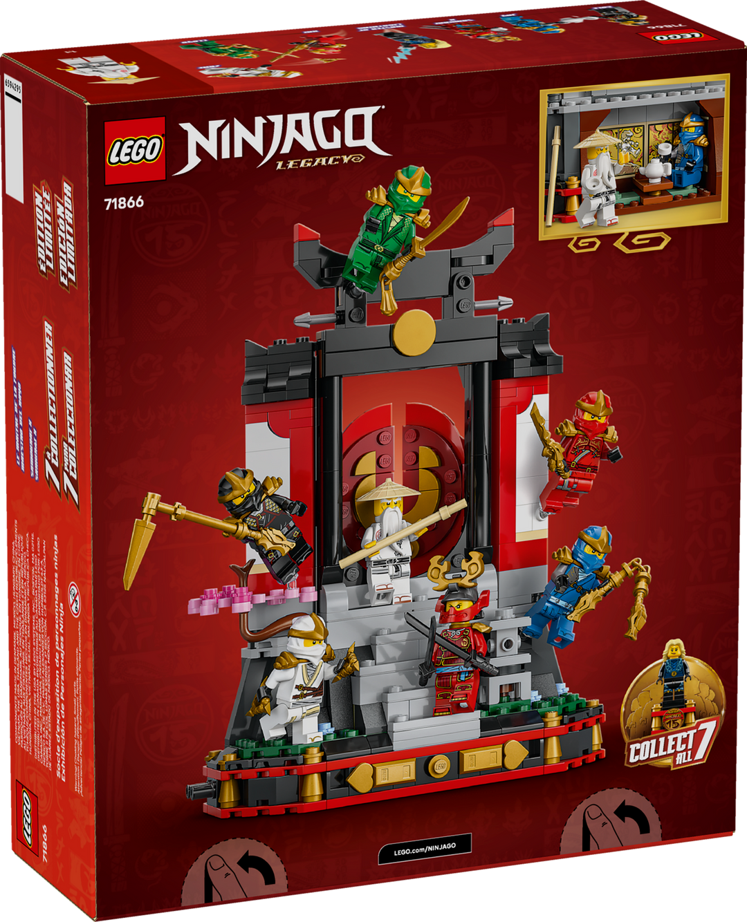 LEGO NINJAGO Ninja Character Display 15th Anniversary 71866, box back