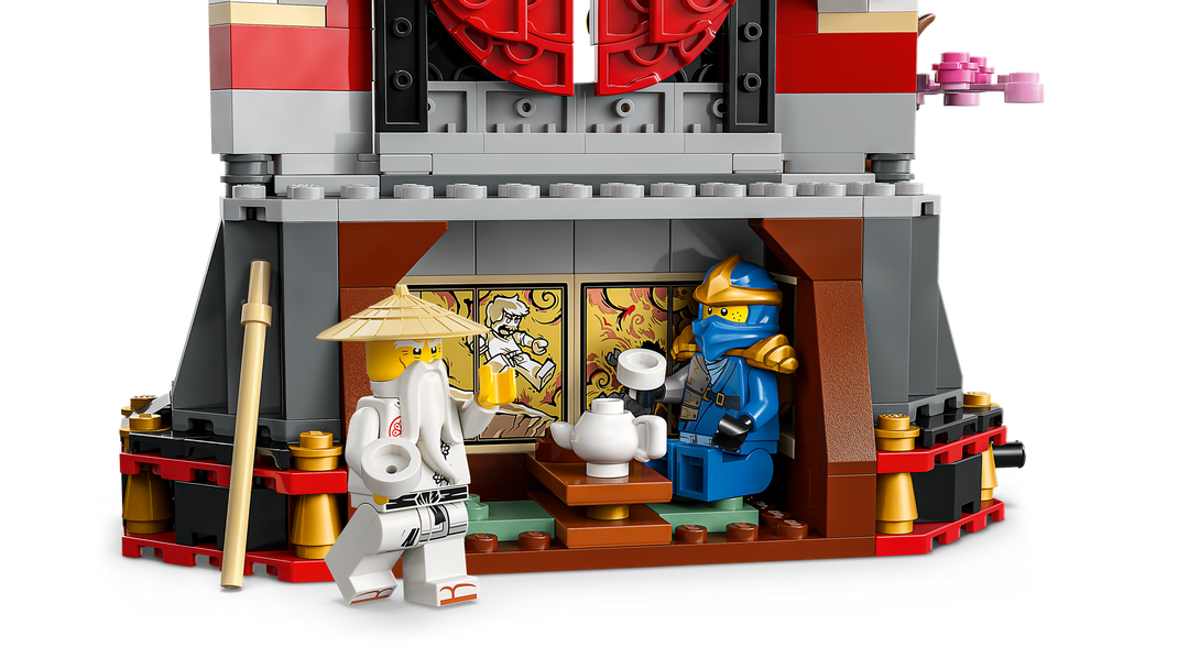 LEGO NINJAGO Ninja Character Display 15th Anniversary 71866, tearoom at the back of the monastery with the Wu minifigure