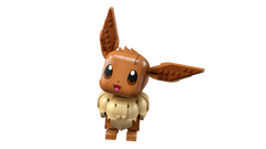 LEGO Pokémon Eevee 72151, Eevee from the front with one ear posed out