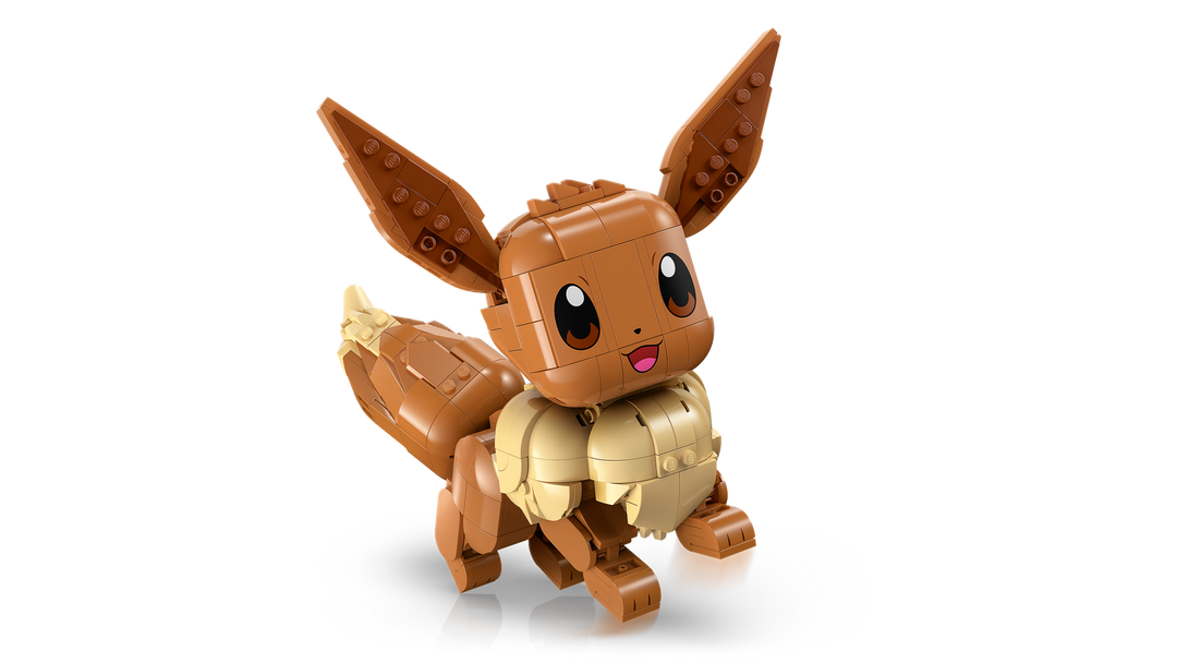 LEGO Pokémon Eevee 72151, Eevee posed in a crouch