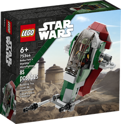 LEGO Star Wars 75344 Boba Fett's Starship Microfighter box front, 85 pieces, ages 6 and up