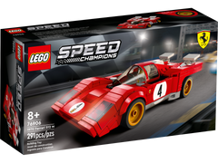 LEGO Speed Champions 76906 1970 Ferrari 512 M box front, 291 pieces, ages 8 and up