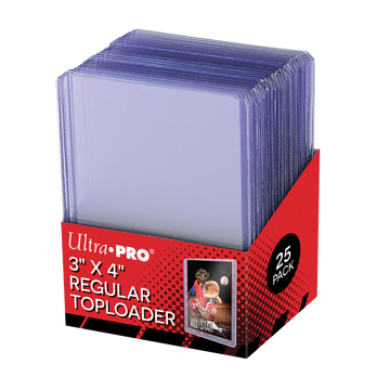 Ultra PRO 3x4 Regular Toploaders 25ct: stack of toploaders in the retail box