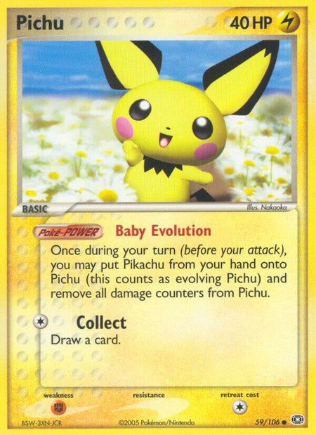 Pichu #59/106 C - EX Emerald Pokemon 2005