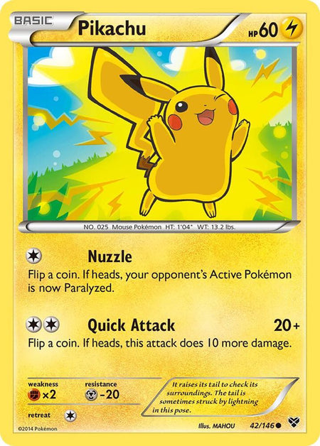 Pikachu #42/146 C - XY Base Set Pokemon 2014