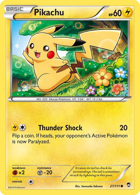 Pikachu #27/111 C - Furious Fists Pokemon 2014