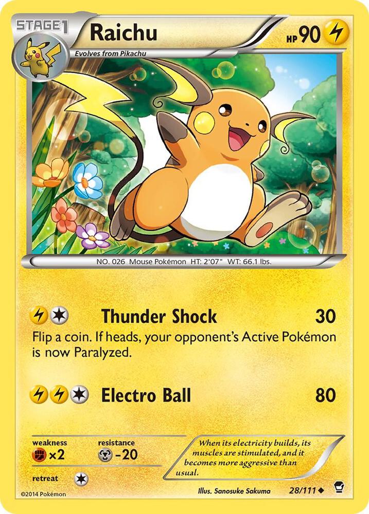 Raichu 28/111 - Furious Fists