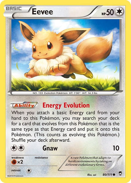 Eevee #80/111 C - Furious Fists Pokemon 2014