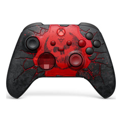 XBOX Wireless Controller Gears of War: E-Day Limited Edition, front view with the Crimson Omen in a transparent red centre