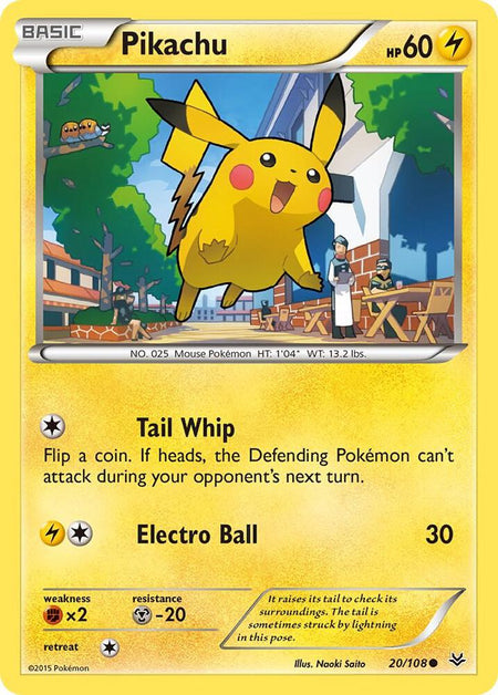 Pikachu #20/108 C - Roaring Skies Pokemon 2015