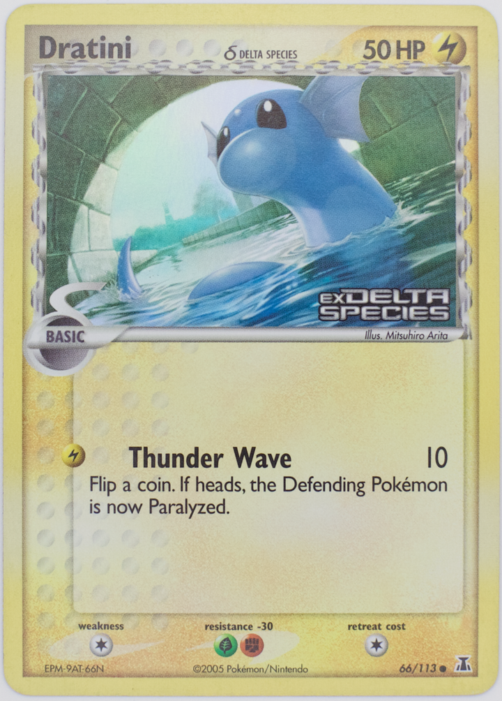 Dratini #66/113 Reverse Holo - EX Delta Species Pokemon 2005