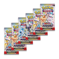 Pokémon TCG Scarlet & Violet Prismatic Evolutions Booster Bundle - 6 Booster Packs with 10 cards each - Quaza Collect