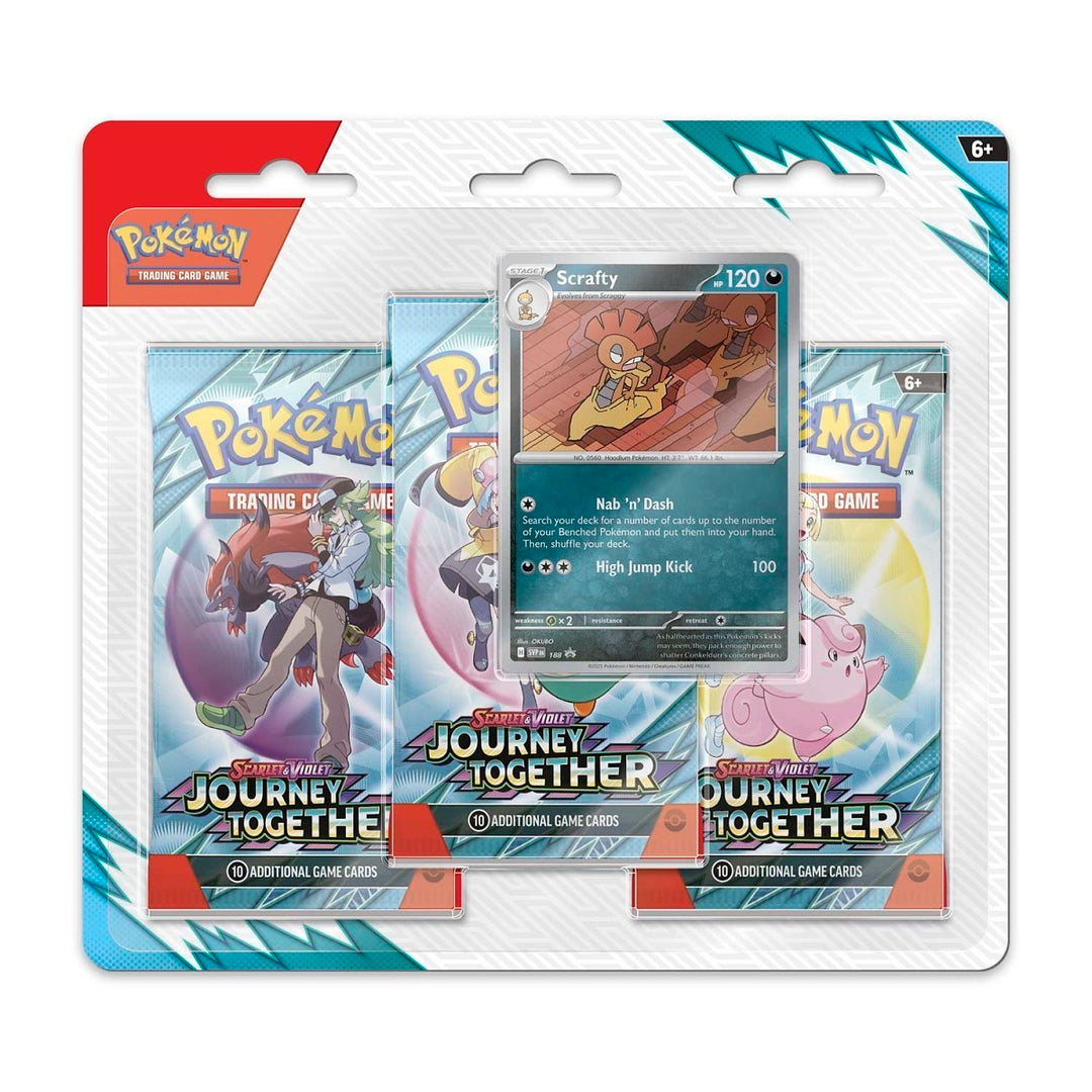 Pokémon TCG: Journey Together 3 Pack Blister (3 Booster Packs + Promo –  Quaza Collect
