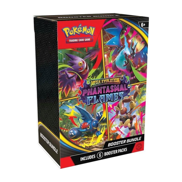 Pokemon TCG: Phantasmal Flames Booster Bundle (6 Packs) - Mega Evolution 2025