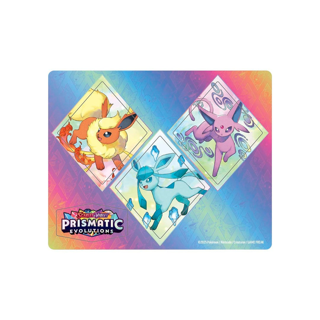 Pokémon TCG: Prismatic Evolutions Glaceon Tech Sticker Collection (3 Booster Packs + Promo + Sticker)
