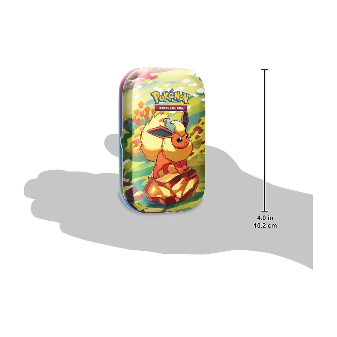 Pokémon TCG: Prismatic Evolutions Mini Tin - Flareon (2 Booster Packs, Coin and Art Card)