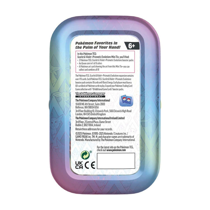 Pokémon TCG: Prismatic Evolutions Mini Tin - Flareon (2 Booster Packs, Coin and Art Card)