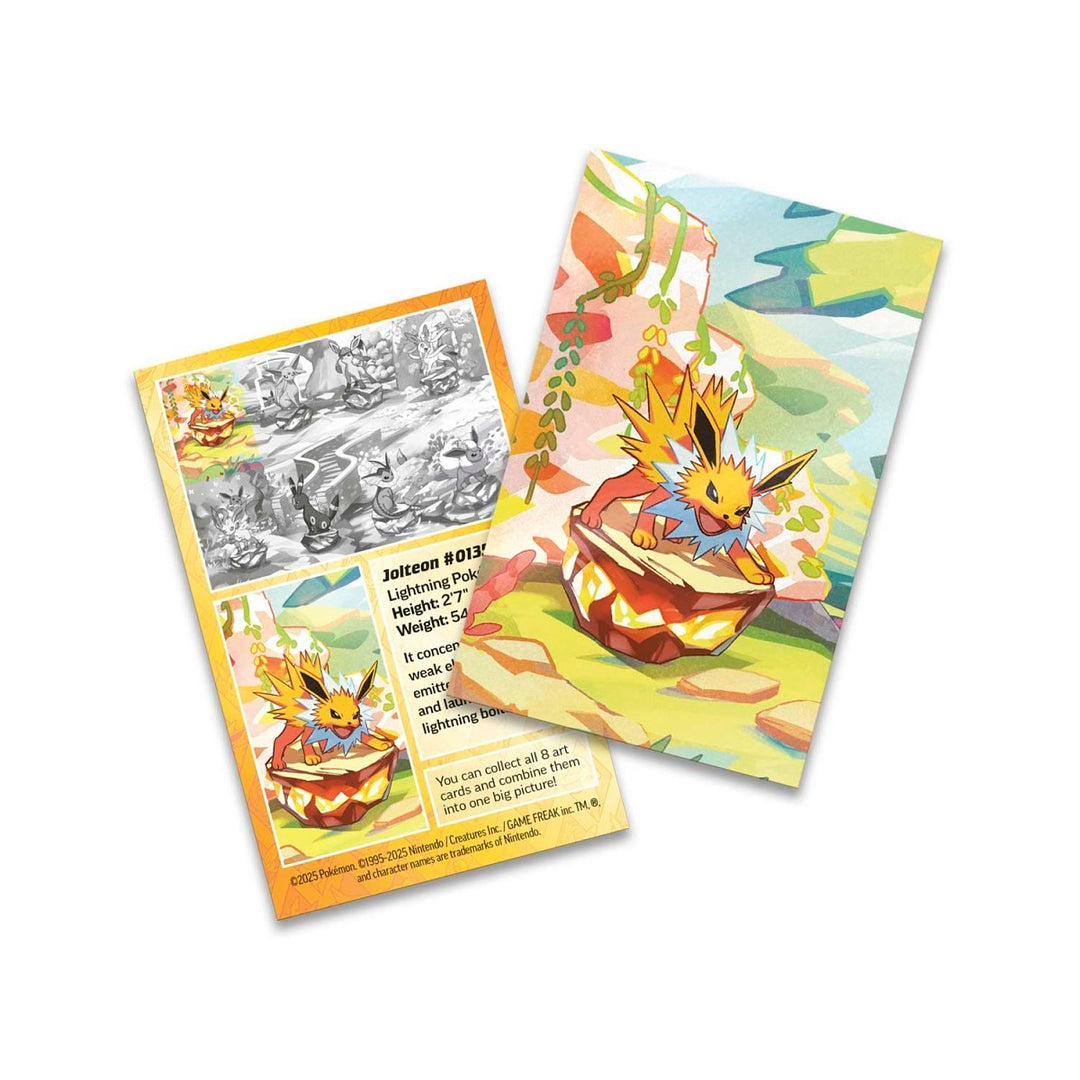 Pokémon TCG: Prismatic Evolutions Mini Tin - Jolteon (2 Booster Packs, Coin and Art Card)
