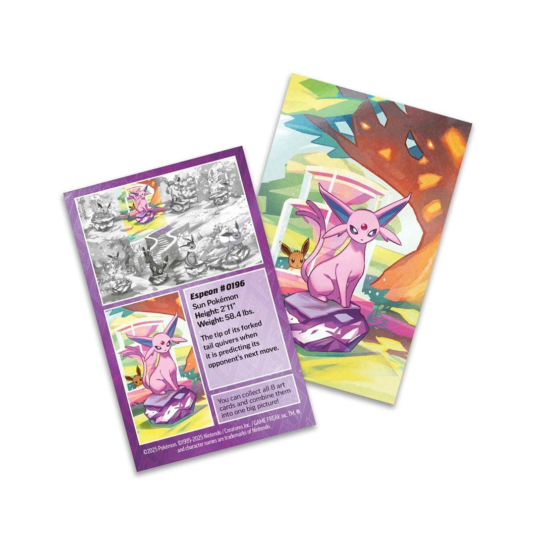 Pokémon TCG: Prismatic Evolutions Mini Tin - Espeon (2 Booster Packs, Coin and Art Card)
