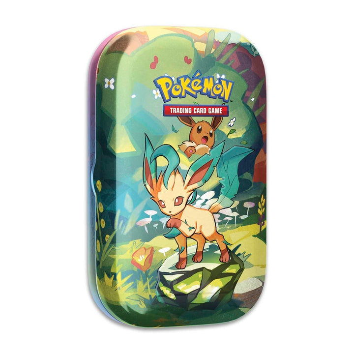 Pokémon TCG: Prismatic Evolutions Mini Tin - Leafeon (2 Booster Packs, Coin and Art Card)