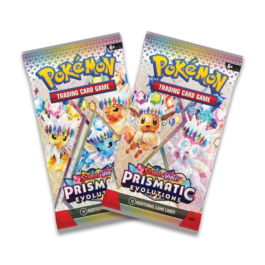 Pokémon TCG: Prismatic Evolutions Mini Tin - Leafeon (2 Booster Packs, Coin and Art Card)