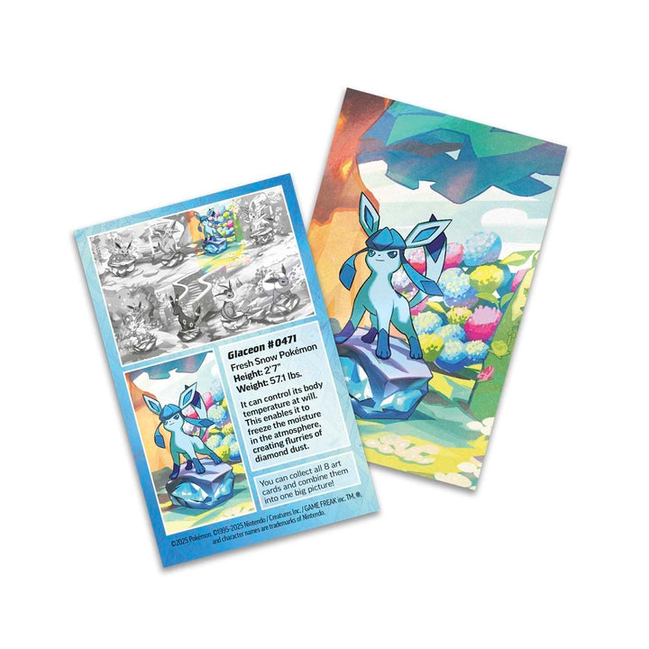 Pokémon TCG: Prismatic Evolutions Mini Tin - Glaceon (2 Booster Packs, Coin and Art Card)