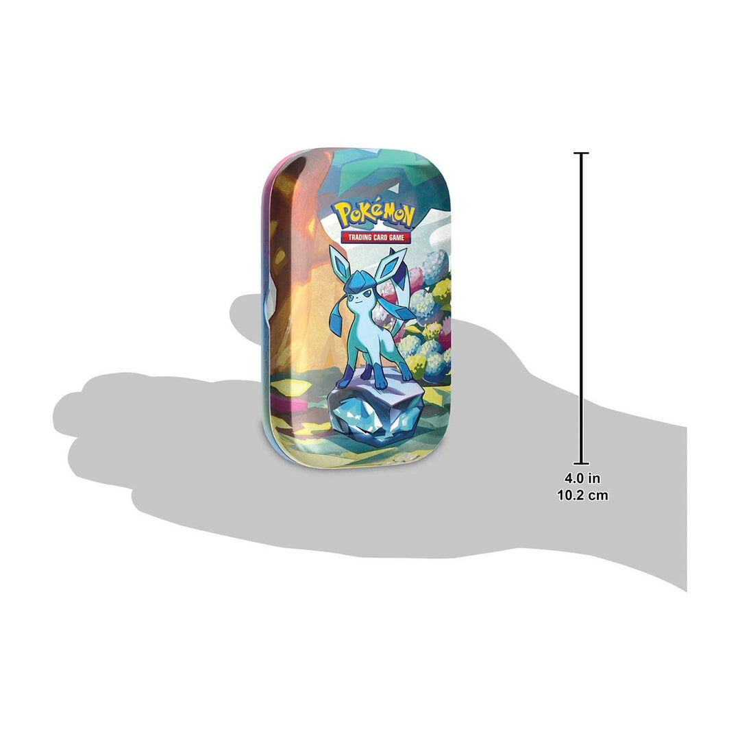 Pokémon TCG: Prismatic Evolutions Mini Tin - Glaceon (2 Booster Packs, Coin and Art Card)