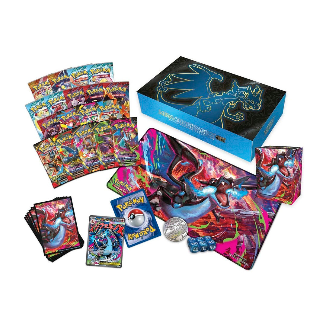 Pokémon TCG: Mega Charizard X ex Ultra Premium Collection (18 Booster Packs)