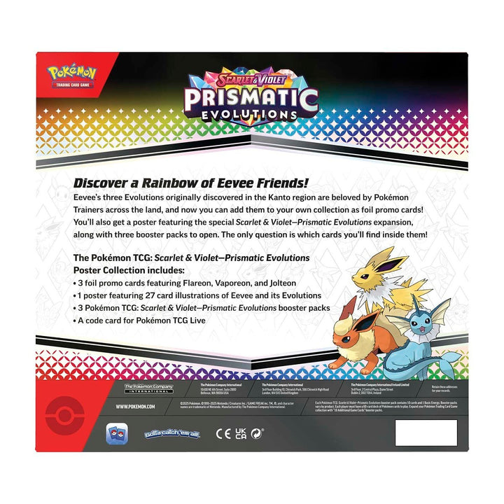 Pokémon TCG: Prismatic Evolutions Poster Collection Scarlet & Violet (3 Booster Packs + Promos)