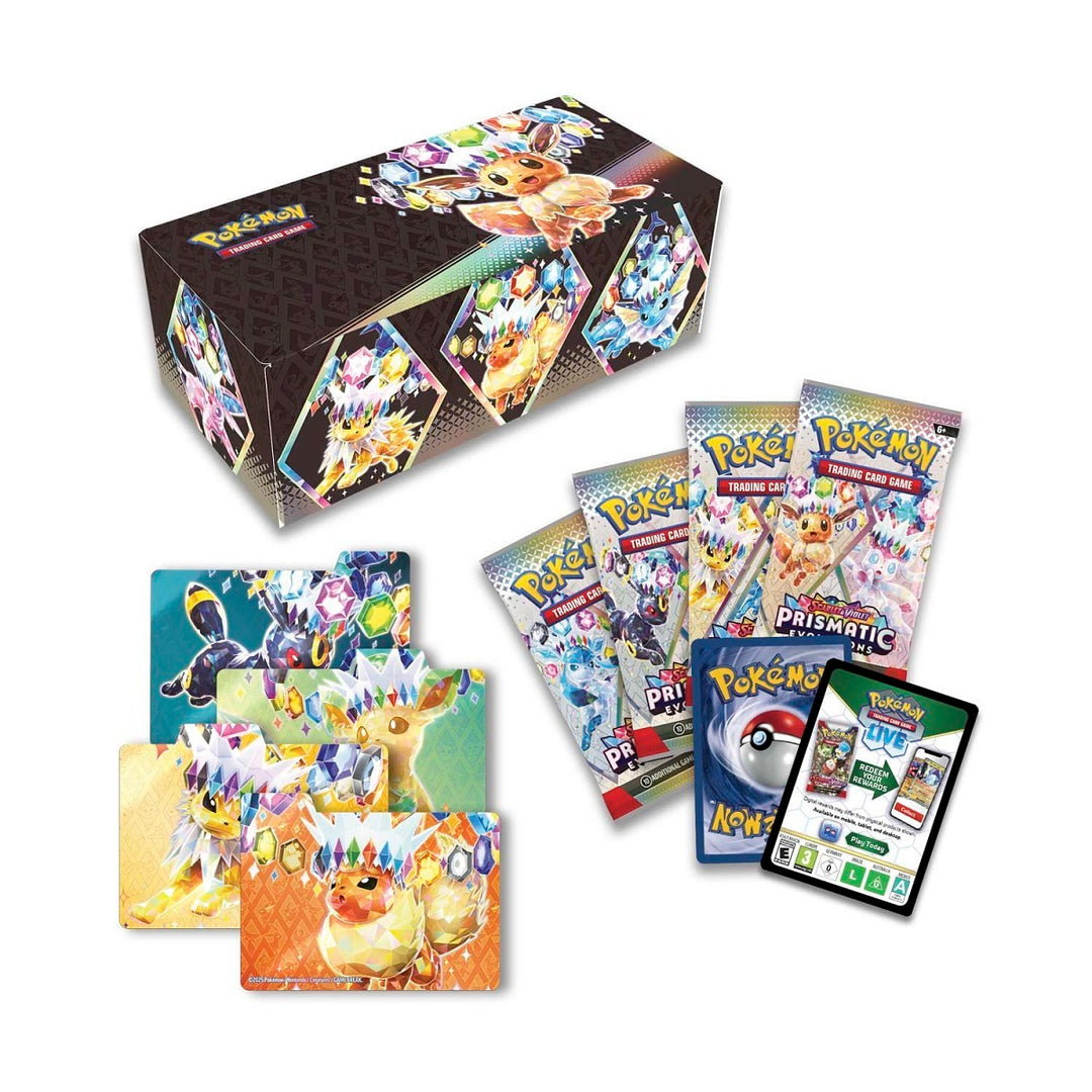 Pokémon TCG: Scarlet & Violet Prismatic Evolutions Surprise Box (4 Booster Packs + Promo)
