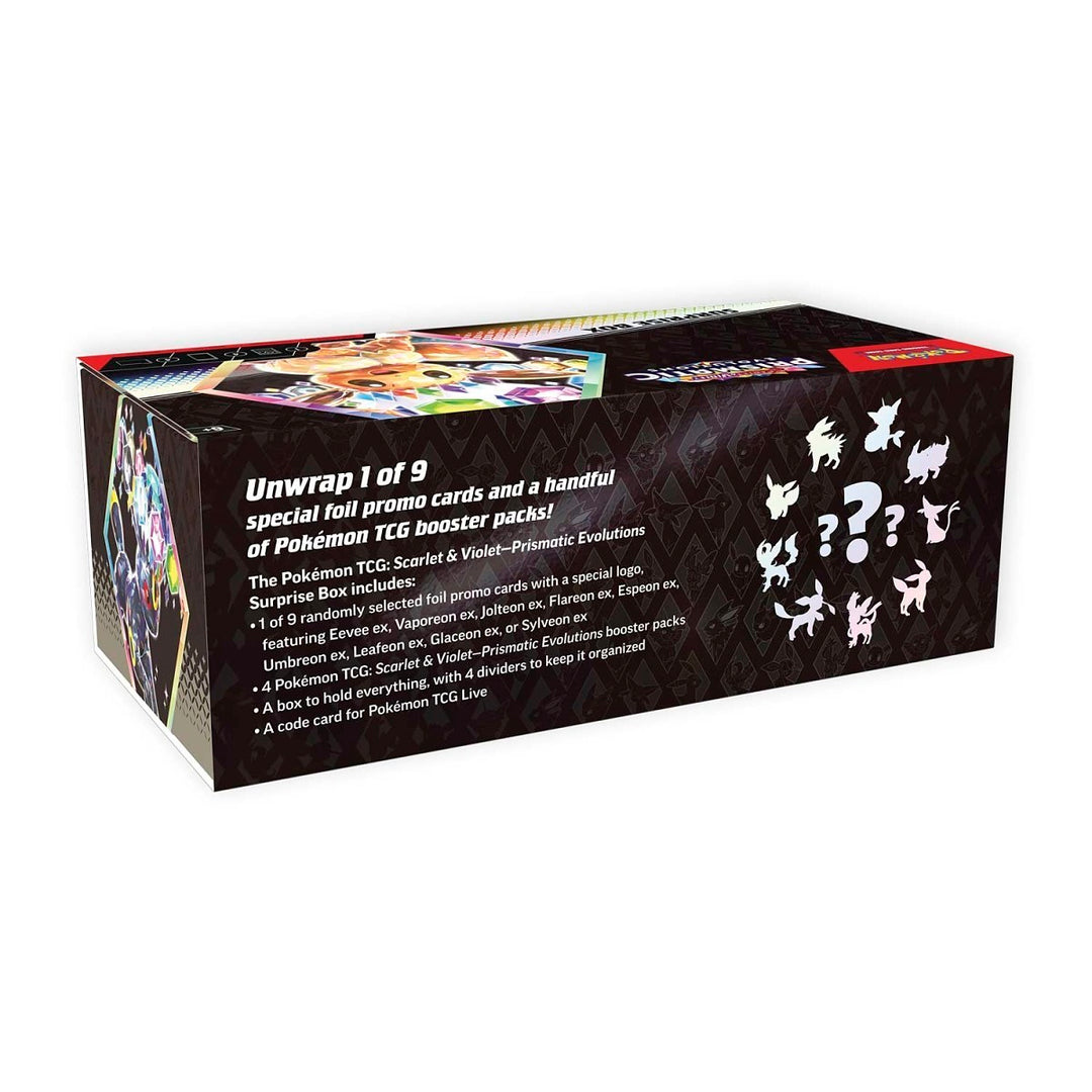 Pokémon TCG: Scarlet & Violet Prismatic Evolutions Surprise Box (4 Booster Packs + Promo)