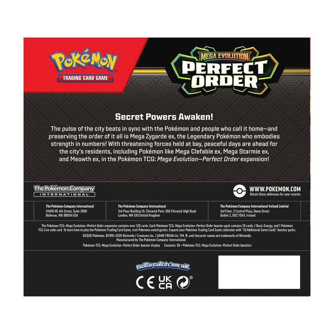 Pokémon TCG: Perfect Order Booster Display Box (36 Packs) - Mega Evolution