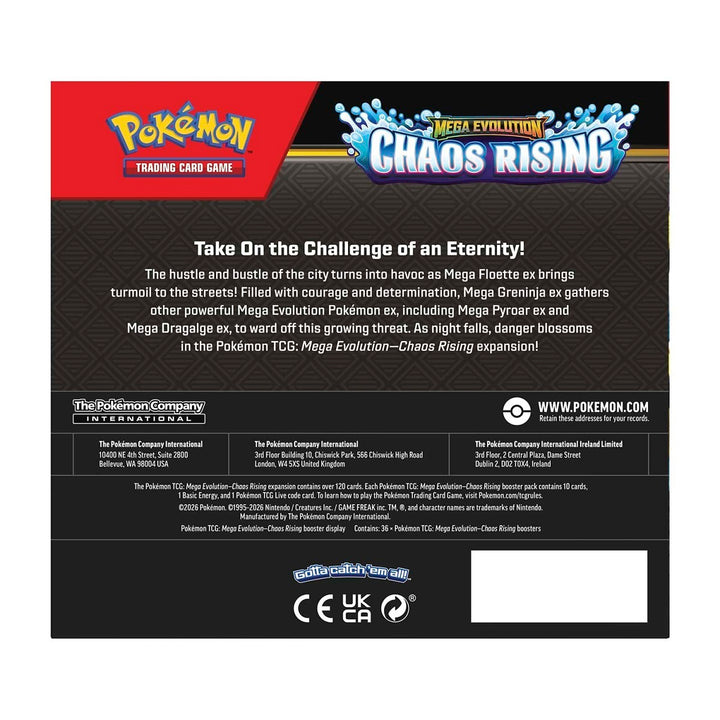 Pokémon TCG: Chaos Rising Booster Box Display (36 Packs) - Mega Evolution