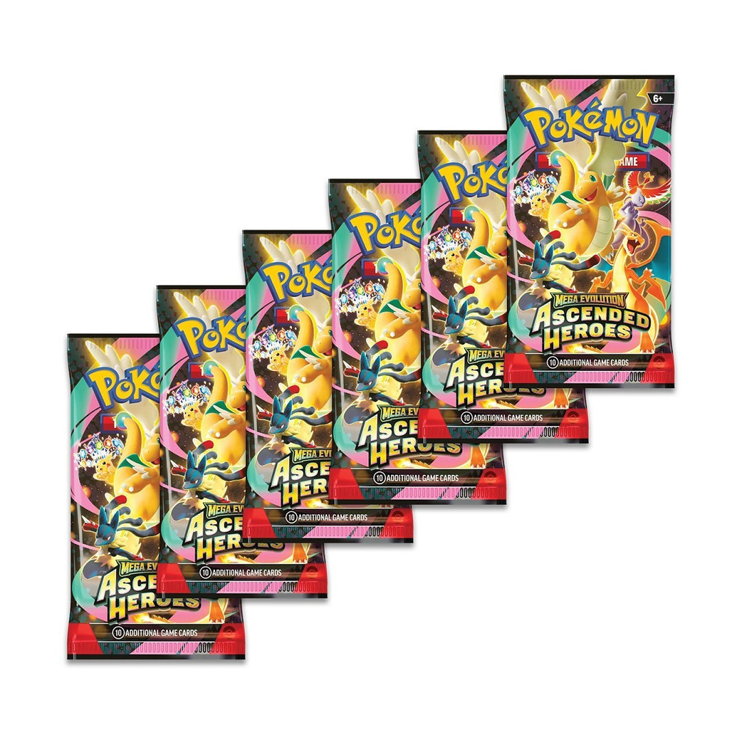 Pokémon TCG:Ascended Heroes Booster Bundle (6 Booster Packs) - Mega Evolution