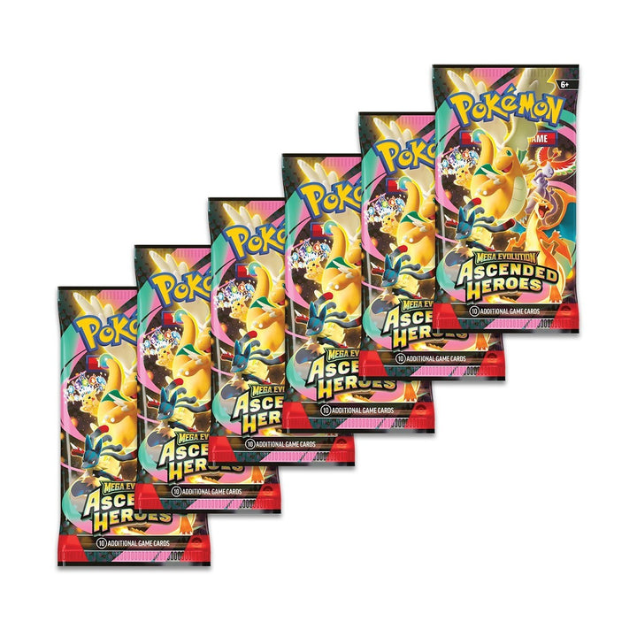 Pokémon TCG:Ascended Heroes Booster Bundle (6 Booster Packs) - Mega Evolution