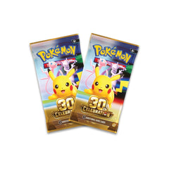 Pokémon TCG: 30th Celebration Mini Tin - Pikachu (Day) - the two 30th Celebration booster packs