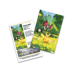 Pokémon TCG: 30th Celebration Mini Tin - Pikachu (Day) - Pikachu art card, front and back