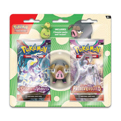 Pokémon TCG: 2 Booster Packs & Smoliv or Lechonk Eraser - S&V Base and Paldea Evolved