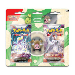 Pokémon TCG: 2 Booster Packs & Smoliv or Lechonk Eraser - S&V Base and Paldea Evolved