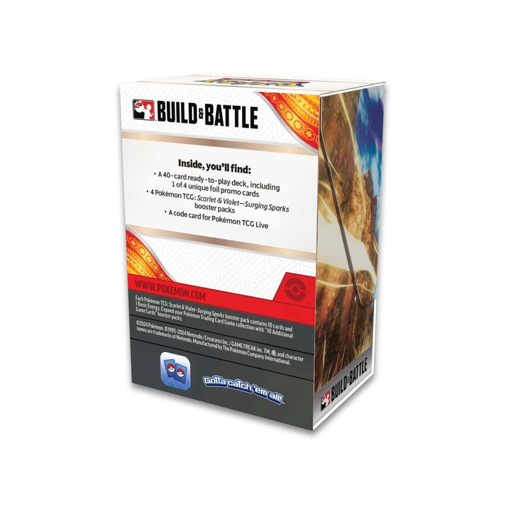 Pokémon TCG: Surging Sparks Build & Battle Box (4 Booster Packs) - Scarlet & Violet