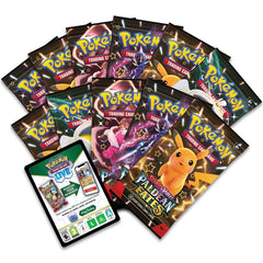 Paldean Fates Booster Pack: packs fanned with a code card