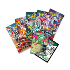 Paradox Clash Tin Iron Leaves ex: booster packs, Iron Leaves ex promo and code card