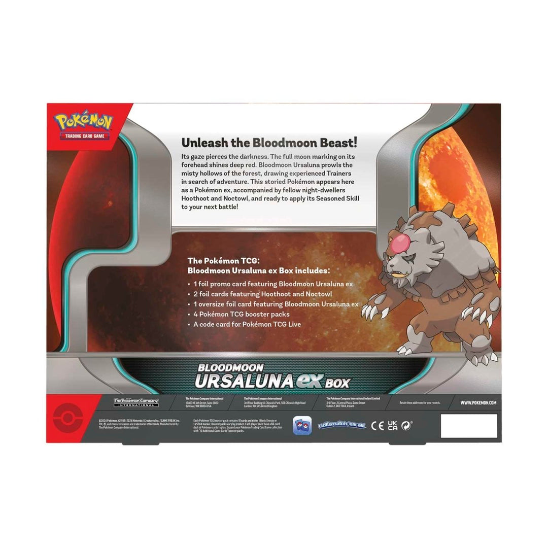 Pokémon TCG: Bloodmoon Ursaluna ex Box (4 Booster Packs)