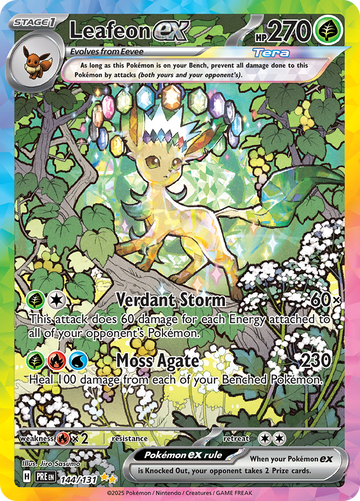 Leafeon ex 144/131 Special Illustration Rare by Jiro Sasumo, Prismatic Evolutions