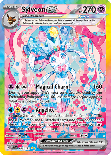 Sylveon ex 156/131 Special Illustration Rare by Cona Nitanda, Prismatic Evolutions