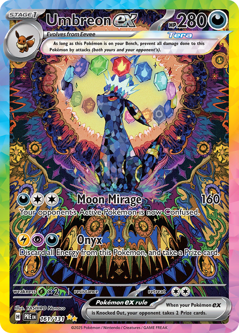 Umbreon ex 161/131 Special Illustration Rare by YASHIRO Nanaco, Prismatic Evolutions